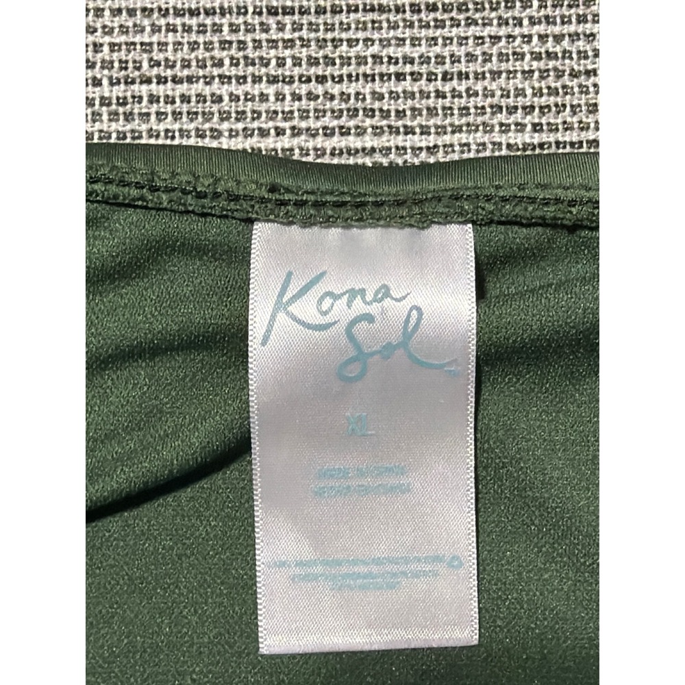 Kona Sol Womens Olive Green Strappy Side Bikini Bottom Swim Brief XL - Picture 3 of 5